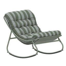 Charles Bentley Porto Green Stripe Rocking Chair - thumbnail 4