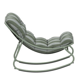 Charles Bentley Porto Green Stripe Rocking Chair - thumbnail 6