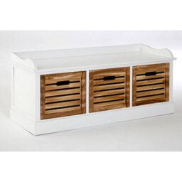 Orsina Natural And White 3 Drawer Chest, Contemporary Drawer Chest, Modern Drawers Unit, White 3 Drawer Dresser Unit - thumbnail 2