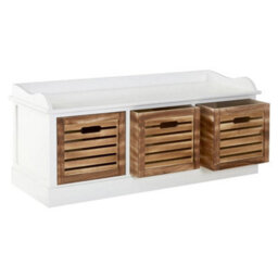 Orsina Natural And White 3 Drawer Chest, Contemporary Drawer Chest, Modern Drawers Unit, White 3 Drawer Dresser Unit - thumbnail 3