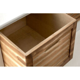 Orsina Natural And White 3 Drawer Chest, Contemporary Drawer Chest, Modern Drawers Unit, White 3 Drawer Dresser Unit - thumbnail 6