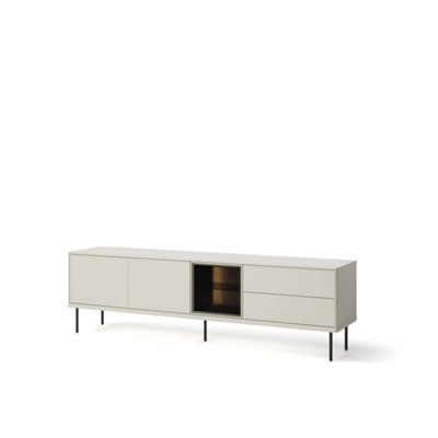 Arte Epiro 7 Elegant Cashmere & Dark Oak Tv Cabinet - Expansive Media Storage Solution W194Cm X H56Cm X D41Cm - image 1