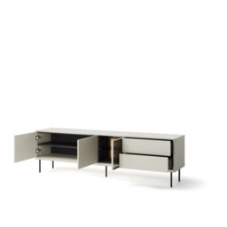 Arte Epiro 7 Elegant Cashmere & Dark Oak Tv Cabinet - Expansive Media Storage Solution W194Cm X H56Cm X D41Cm - thumbnail 2
