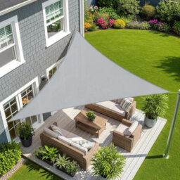 Grey 4X4X4M Triangular Shade Sail Waterproof Uv Resistant - thumbnail 3