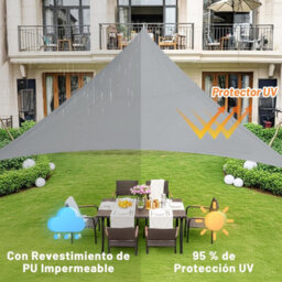 Grey 4X4X4M Triangular Shade Sail Waterproof Uv Resistant - thumbnail 5