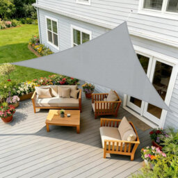 Grey 4X4X4M Triangular Shade Sail Waterproof Uv Resistant - thumbnail 7