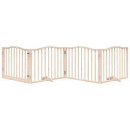 Walplus Wood Dog Gate With Door Foldable 4 Panels 320 Cm Poplar Wood - thumbnail 3
