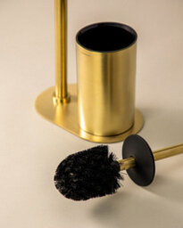 Cosmic Paper Holder With Toilet Brush, Matt White, Architect S+ Collection - thumbnail 4