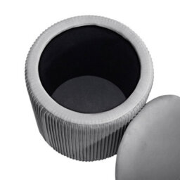 Round Footstool Storage Ottoman Padded Seat Footrest Vanity Stool Chairs - thumbnail 6