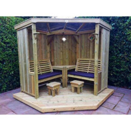 Churnet Valley Garden Furniture Ltd 4 Seasons Garden Room - Installation Incl. - L150 X W290 X H205 Cm - Assembly Incl. - Set Of Waterproof Cushions Included - thumbnail 3