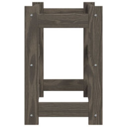 Berkfield Wine Rack For 12 Bottles Grey Solid Wood Pine - thumbnail 4