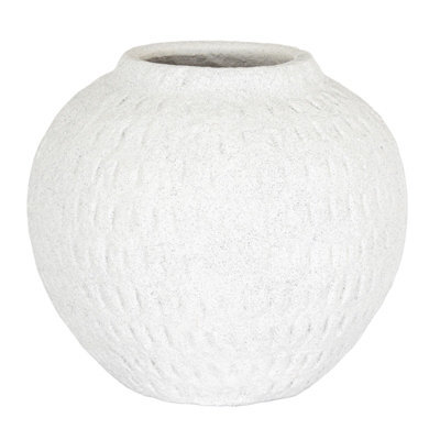 Hill Interiors Ashen Round Vase White (20Cm X 23Cm X 23Cm) - image 1