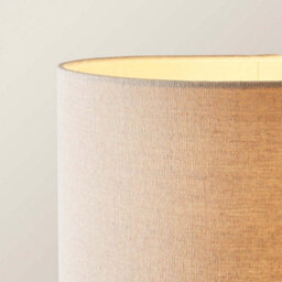 Valuelights Katniss Large Black Metal Floor Lamp With An Oatmeal Fabric Oval Lampshade - Bulb Included - thumbnail 5