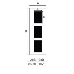 Nielsen Gallery Picture Frame 20X60Cm With Mount For 3 Pictures 4X6 - Black - thumbnail 4