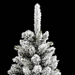 Berkfield Artificial Slim Christmas Tree With Flocked Snow 210 Cm Pvc&pe - thumbnail 7