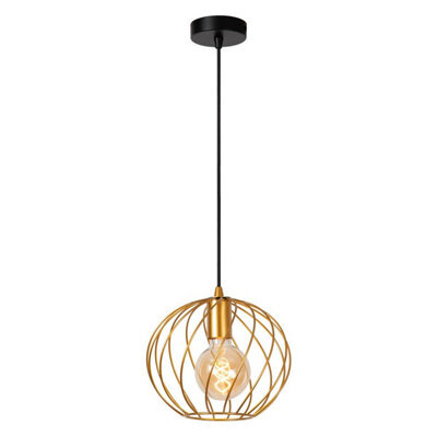 Lucide Danza Classic Pendant Light 25Cm - 1Xe27 - Matt Gold, Brass - image 1