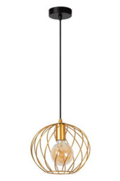 Lucide Danza Classic Pendant Light 25Cm - 1Xe27 - Matt Gold, Brass - thumbnail 3