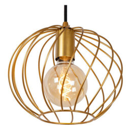 Lucide Danza Classic Pendant Light 25Cm - 1Xe27 - Matt Gold, Brass - thumbnail 5