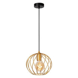 Lucide Danza Classic Pendant Light 25Cm - 1Xe27 - Matt Gold, Brass