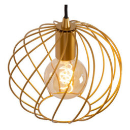 Lucide Danza Classic Pendant Light 25Cm - 1Xe27 - Matt Gold, Brass - thumbnail 8
