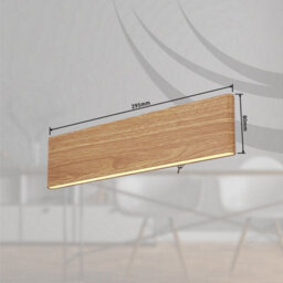 Luminosa Lighting Luminosa Siegfried 30Cm Integrated Led Wall Lamp Wood Look Led 3000K - thumbnail 7