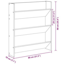 Vidaxl Wall Shoe Cabinets 2 Pcs  White 80X18X90 Cm Engineered Wood - thumbnail 3