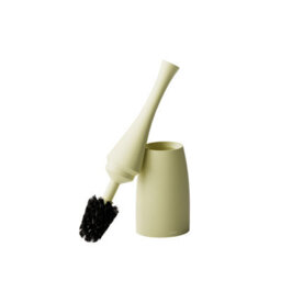 Cosmic Toilet Brush & Holder, Lime, Unique Design, Soft-Finish Coating, Saku Collection - thumbnail 2