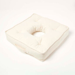Homescapes Cream Pressure Relief Armchair Booster Cushion - thumbnail 2