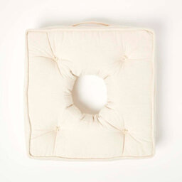 Homescapes Cream Pressure Relief Armchair Booster Cushion - thumbnail 3