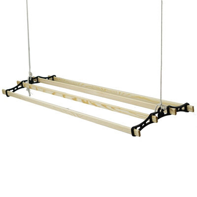 Gr8 Home Edwardian Clothes Airer 4 Lath Cast Iron Victorian Ceiling Pulley Rack Dryer - image 1