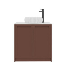 Royal Bathrooms Royal Bathroom Elmore 800mm Terracotta Clay Freestanding Countertop Bathroom Vanity Unit 2 Door With Milan Basin - thumbnail 7