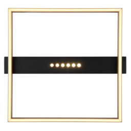 Luminosa Lighting Luminosa Luffy 40Cm Integrated Led Semi Flush Ceiling Light Matt Black Square Led 3000K - thumbnail 4