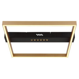 Luminosa Lighting Luminosa Luffy 40Cm Integrated Led Semi Flush Ceiling Light Matt Black Square Led 3000K - thumbnail 3