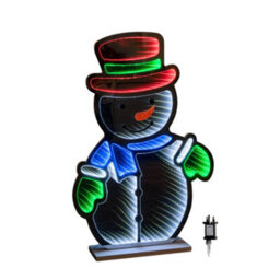 Samuel Alexander 60Cm Light Up Snowman Infinity Christmas Decoration With Multi-Coloured Leds - thumbnail 8