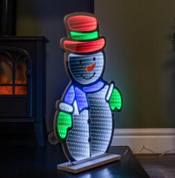 Samuel Alexander 60Cm Light Up Snowman Infinity Christmas Decoration With Multi-Coloured Leds - thumbnail 3