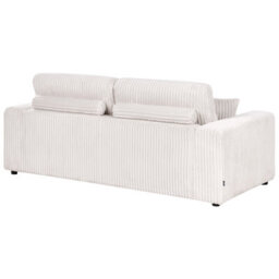 Beliani 3 Seater Sandora Corduroy Off-White - thumbnail 6
