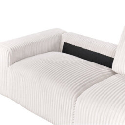 Beliani 3 Seater Sandora Corduroy Off-White - thumbnail 9