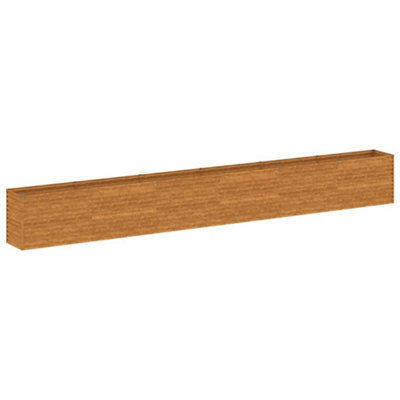 Berkfield Durable Garden Raised Bed 578X50X69 Cm Corten Steel - image 1