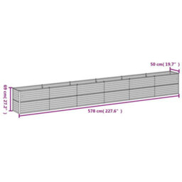 Berkfield Durable Garden Raised Bed 578X50X69 Cm Corten Steel - thumbnail 7