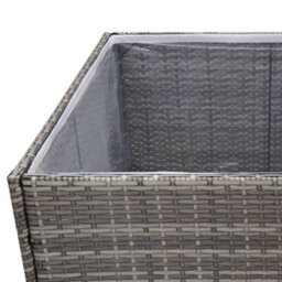 Berkfield Garden Planter Grey 80X80X80 Cm Poly Rattan - thumbnail 5