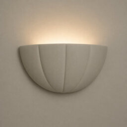 Valuelights Leonardo Moss Green Ceramic Scallop Flush Wall Sconce Light - thumbnail 3