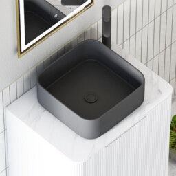 Royal Bathrooms Avenza 700mm Matt White Floor Standing Bathroom Vanity Unit 2 Door With Art Square Basin - thumbnail 7