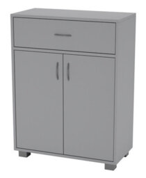 Grey Small 2 Door 1 Drawer Hallway Living Room Sideboard Wooden Storage Cabinet Unit - thumbnail 1