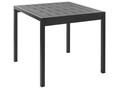 Wyld And Coco Garden 4-Seater Black Weather-Resistant Rectangular Dining Table - Polypropylene Top, Iron Legs - image 1