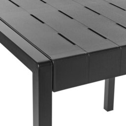 Wyld And Coco Garden 4-Seater Black Weather-Resistant Rectangular Dining Table - Polypropylene Top, Iron Legs - thumbnail 5