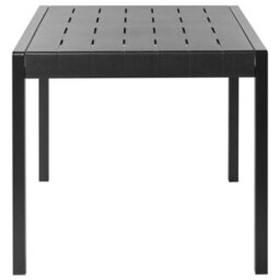 Wyld And Coco Garden 4-Seater Black Weather-Resistant Rectangular Dining Table - Polypropylene Top, Iron Legs - thumbnail 3