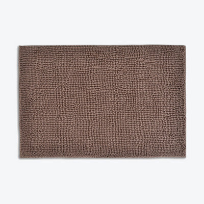 Allure Bath Fashions Chenille Bobble Bath Mat Non Slip 60 X 90Cm - Mocha - image 1