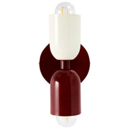 Wyld And Coco Brightnest Red Two-Light Up-Down Wall Sconces Set Of 2 For Living Rooms, Hallways And Bedrooms - thumbnail 5