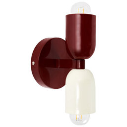 Wyld And Coco Brightnest Red Two-Light Up-Down Wall Sconces Set Of 2 For Living Rooms, Hallways And Bedrooms - thumbnail 4
