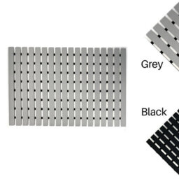 Nicoman Pvc Duckboard For Bathroom Shower Anti Slip Mat Vertical Slats 43Cm X 64Cm Black - thumbnail 8
